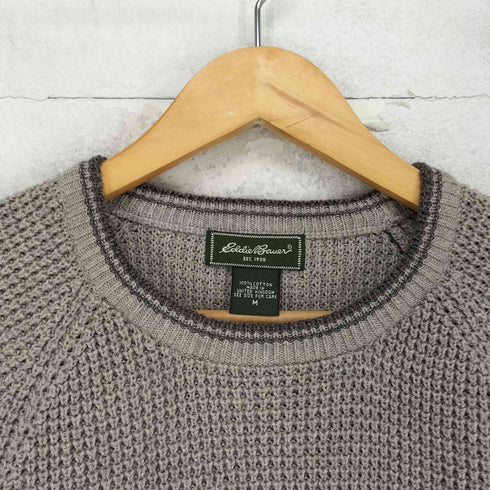 エディーバウアー Eddie Bauer リブ編みクルーネック L/S ニットセーター メンズ M