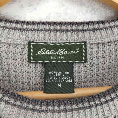 エディーバウアー Eddie Bauer リブ編みクルーネック L/S ニットセーター メンズ M