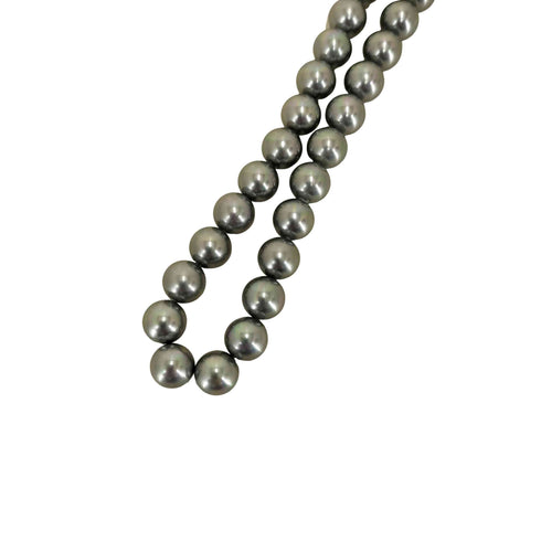 SILVER 刻印 パール チェーン ネックレス レディース
