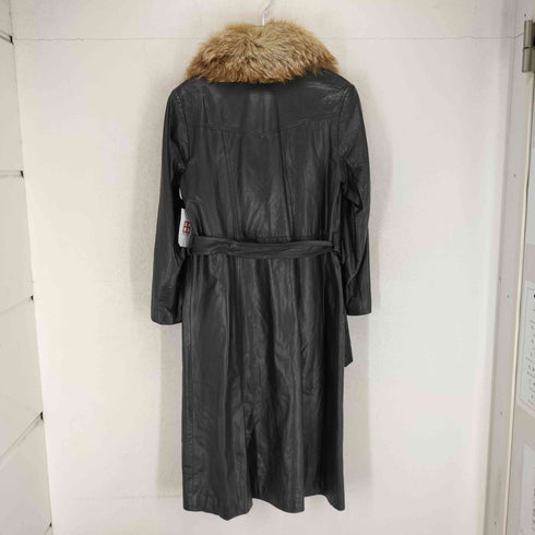 LANAP calf suede カーフスエード ファー レザー コート レディース JPN:11号