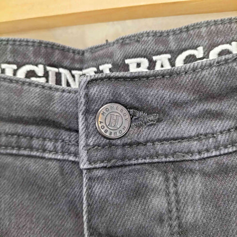 HOMEBOY ロゴワッペン ブラックデニムパンツ メンズ W32 L32