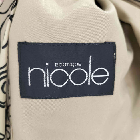 ブティックニコル BOUTIQUE NICOLE 日本製 裏地総柄 トレンチコート メンズ