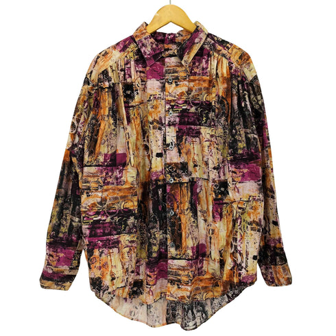 エーアイイー AiE PAINTER SHIRT COTTON ABSTRACT PRINT メンズ JPN:L