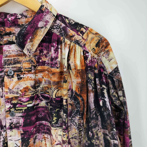 エーアイイー AiE PAINTER SHIRT COTTON ABSTRACT PRINT メンズ JPN:L