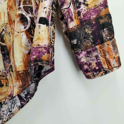 エーアイイー AiE PAINTER SHIRT COTTON ABSTRACT PRINT メンズ JPN:L