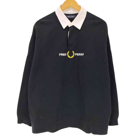 フレッドペリー FRED PERRY ロゴ刺繍 ラガーシャツ メンズ L