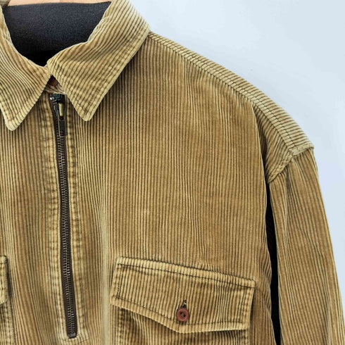 ローレンラルフローレン LAUREN RALPH LAUREN ハーフジップコーデュロイ シャツジャケット レディース M