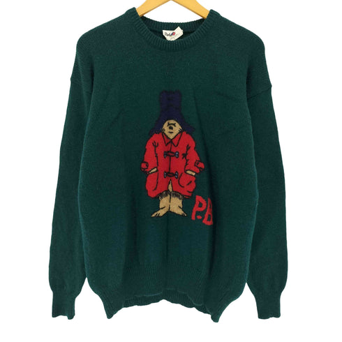 PADDINGTON キャラクタープリントクルーネックニット メンズ L