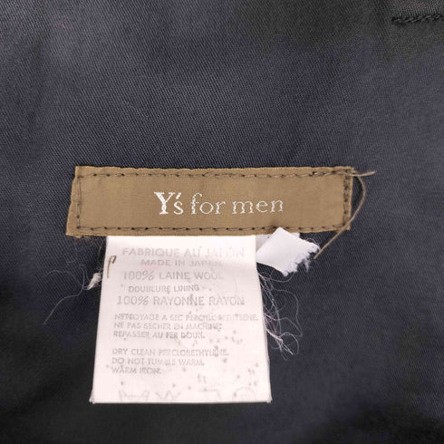 ワイズフォーメン Ys for men 92SS 茶タグ ウール100% ワイドスラックス メンズ JPN:M