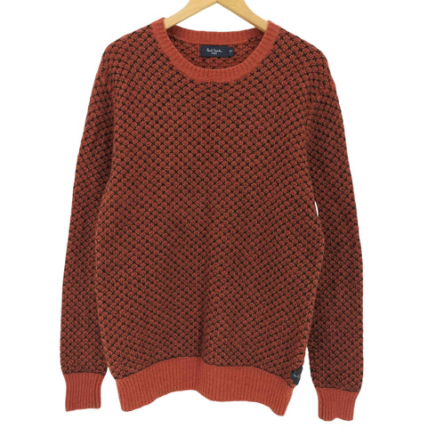 ポールスミスジーンズ Paul Smith JEANS 総柄 ウール混 クルーネックニット メンズ L
