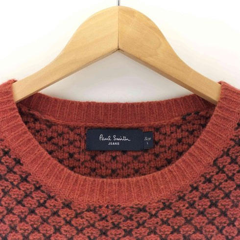 ポールスミスジーンズ Paul Smith JEANS 総柄 ウール混 クルーネックニット メンズ L