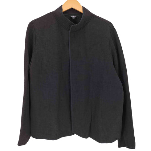 アイリーンフィッシャー eileen fisher レーヨンシルク スタンドカラージャケット メンズ import:L