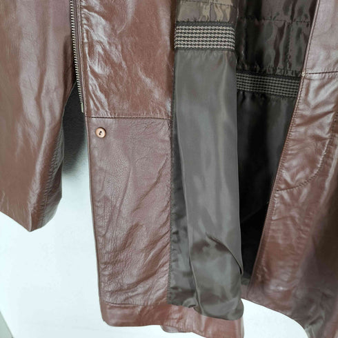 THE CASUAL horse hide 馬革 中綿レザージップアップジャケット メンズ JPN:XL