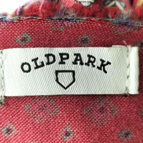 オールドパーク OLDPARK 変形 レイヤード ドッキング 総柄シャツ メンズ