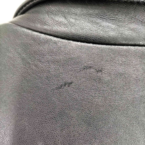 ポロバイラルフローレン Polo by RALPH LAUREN lamb skin ポニー刺繍 ジップ レザージャケット メンズ XL