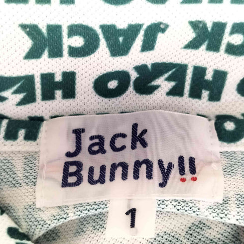 ジャックバニー JACK BUNNY ロゴ総柄S/Sポロシャツ レディース 1