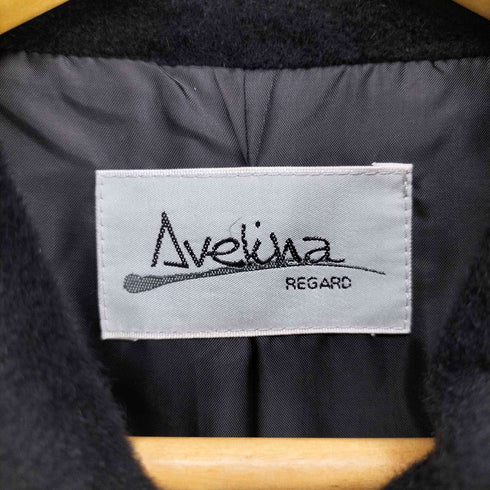 Avelina ANGOLA&WOOL アンゴラ混 ステンカラーハーフコート レディース 158