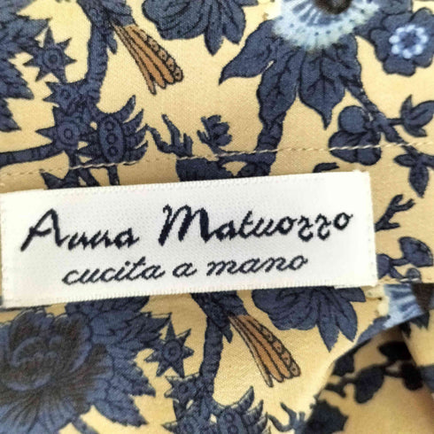 anna matuozzo サイドスリット 花柄シャツワンピース レディース