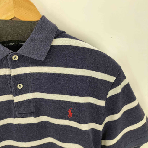 ポロバイラルフローレン Polo by RALPH LAUREN スモールポニー刺繍ボーダーポロシャツ メンズ S