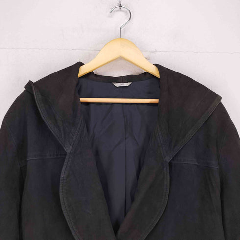 P-4 lamb leather フーデッドレザージャケット レディース JPN:2
