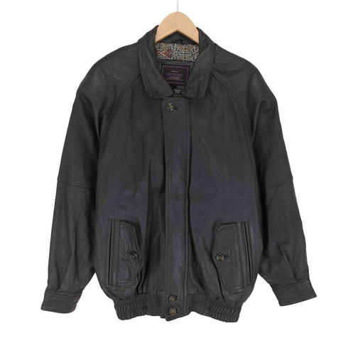 STRATHCONAR lamb leather 裏地総柄 比翼レザーブルゾン メンズ JPN:L