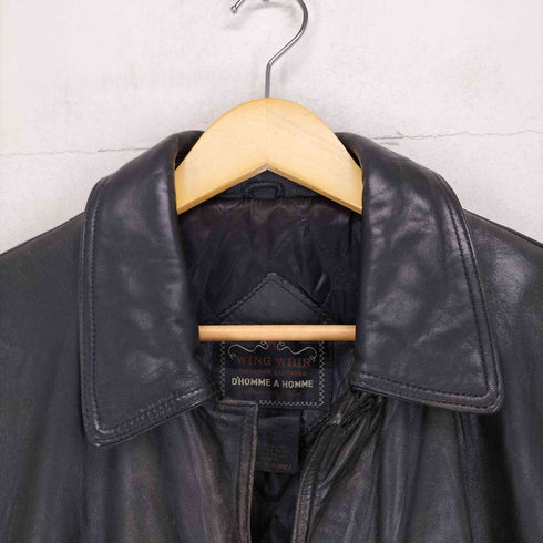 WING WHIR lamb leather 裏地キルティング レザージャケット メンズ JPN:M