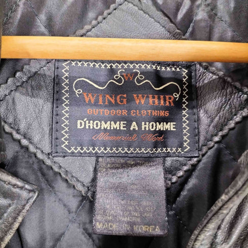 WING WHIR lamb leather 裏地キルティング レザージャケット メンズ JPN:M