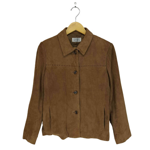 LEPORTE lamb leather ラムスエード レザージャケット レディース JPN:9号