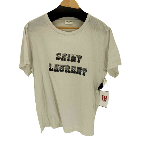 サンローランパリ SAINT LAURENT PARIS Logo print tee メンズ L