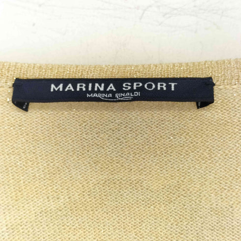 マリナリナルディ marina rinaldi MARINA SPORT ラグラン 長袖 ラメニット レディース import:S