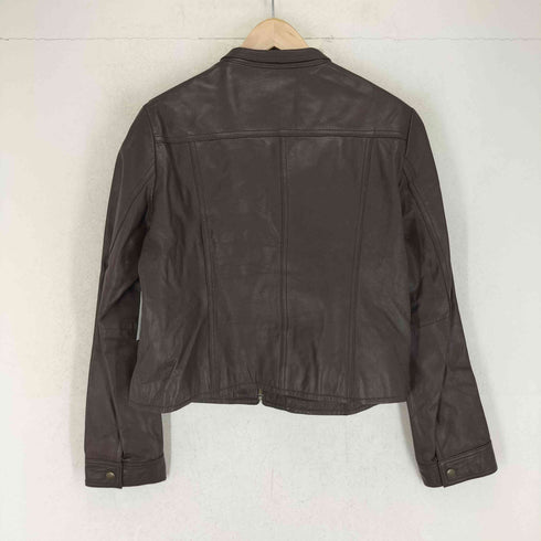 goatskin ゴートレザー ヤギ革 レザー ジップ ジャケット レディース JPN:XL