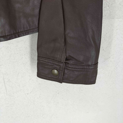 goatskin ゴートレザー ヤギ革 レザー ジップ ジャケット レディース JPN:XL