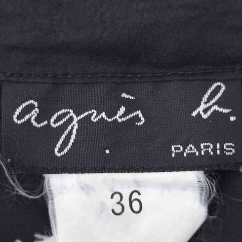 アニエスベー agnes b. PARIS シルク100% ティアードミニスカート レディース 36
