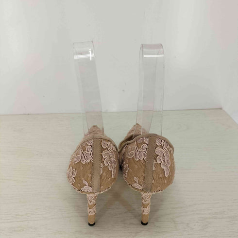 ジミーチュウ JIMMY CHOO MADE IN ITALY 総柄レース ヒールパンプス レディース 37