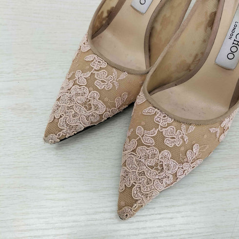 ジミーチュウ JIMMY CHOO MADE IN ITALY 総柄レース ヒールパンプス レディース 37