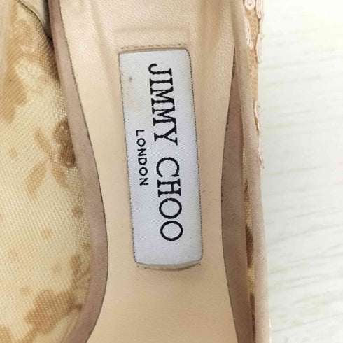 ジミーチュウ JIMMY CHOO MADE IN ITALY 総柄レース ヒールパンプス レディース 37