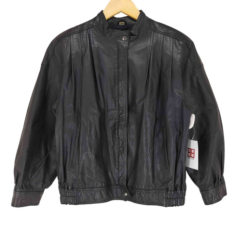 MYLENE cow leather スタンドカラー レザーブルゾン レディース JPN:M