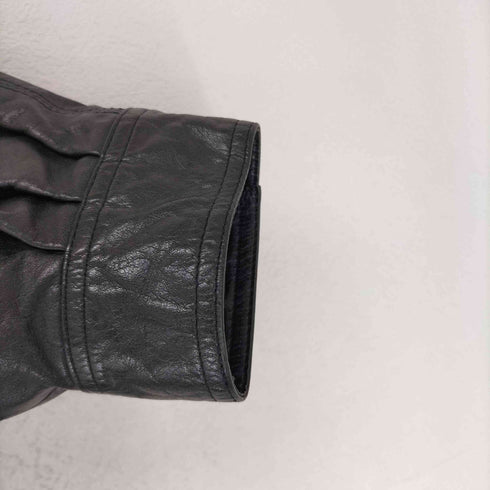 MYLENE cow leather スタンドカラー レザーブルゾン レディース JPN:M