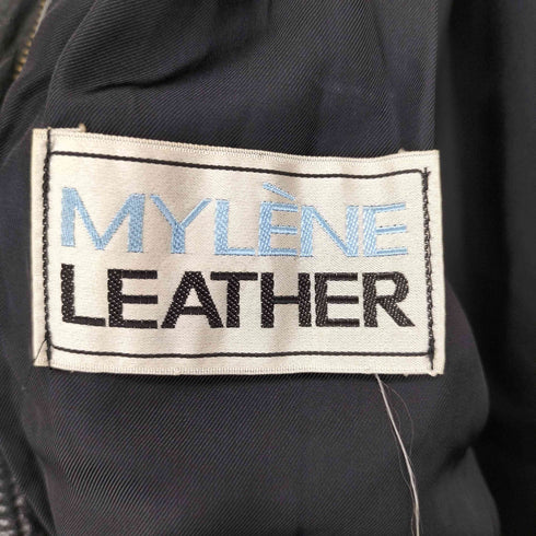 MYLENE cow leather スタンドカラー レザーブルゾン レディース JPN:M