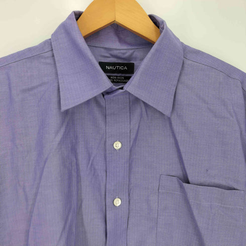 ノーティカ NAUTICA NON-IRON SANS REPASSAGE ヘリンボーン ワイドシルエット シャツ メンズ 17 34/35