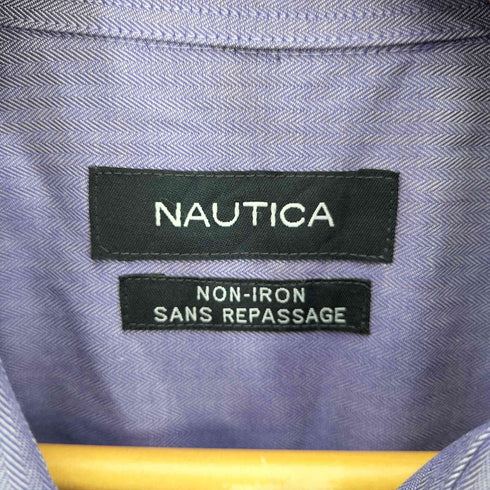 ノーティカ NAUTICA NON-IRON SANS REPASSAGE ヘリンボーン ワイドシルエット シャツ メンズ 17 34/35