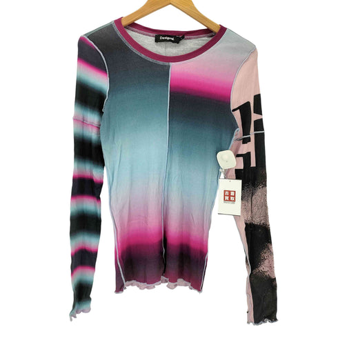 デシグアル Desigual タイダイパッチワーク Tシャツ レディース L