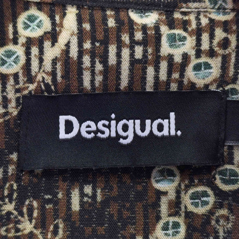 デシグアル Desigual SNAKEBRILLO ロングスリーブシャツワンピース レディース M