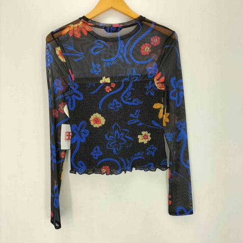 デシグアル Desigual 花柄 スリムショートTシャツ レディース M