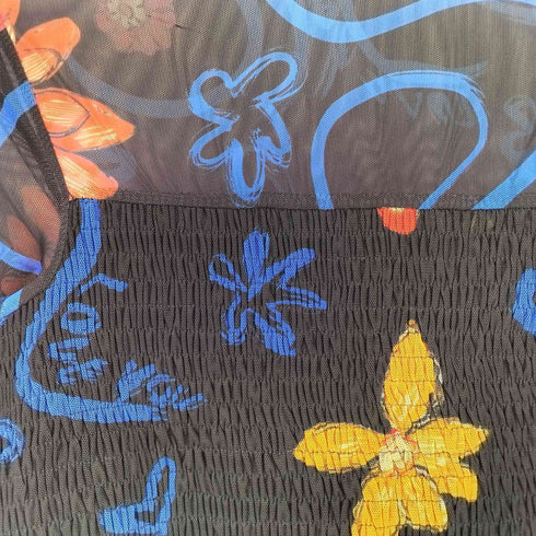 デシグアル Desigual 花柄 スリムショートTシャツ レディース M