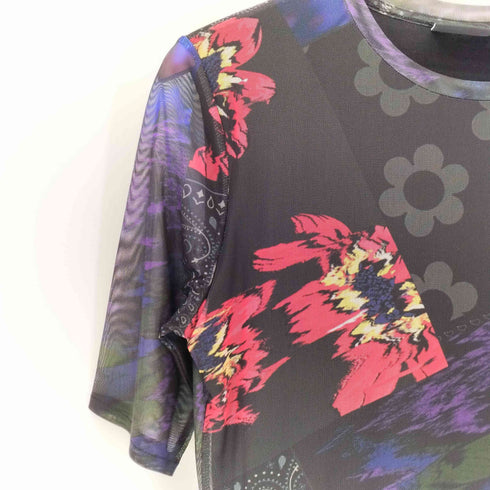 デシグアル Desigual 総柄 S/S シアーワンピース レディース M