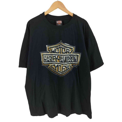 ハーレーダビッドソン HARLEY-DAVIDSON 00s ラメ プリント Tシャツ メンズ XL