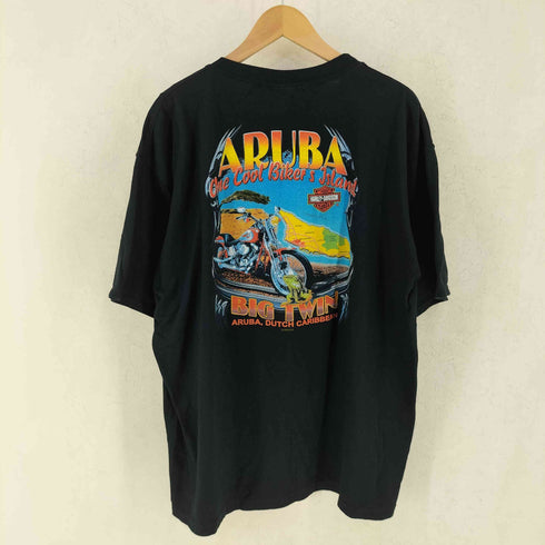 ハーレーダビッドソン HARLEY-DAVIDSON 00s ラメ プリント Tシャツ メンズ XL