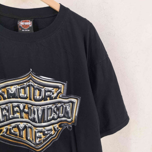 ハーレーダビッドソン HARLEY-DAVIDSON 00s ラメ プリント Tシャツ メンズ XL