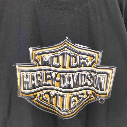 ハーレーダビッドソン HARLEY-DAVIDSON 00s ラメ プリント Tシャツ メンズ XL